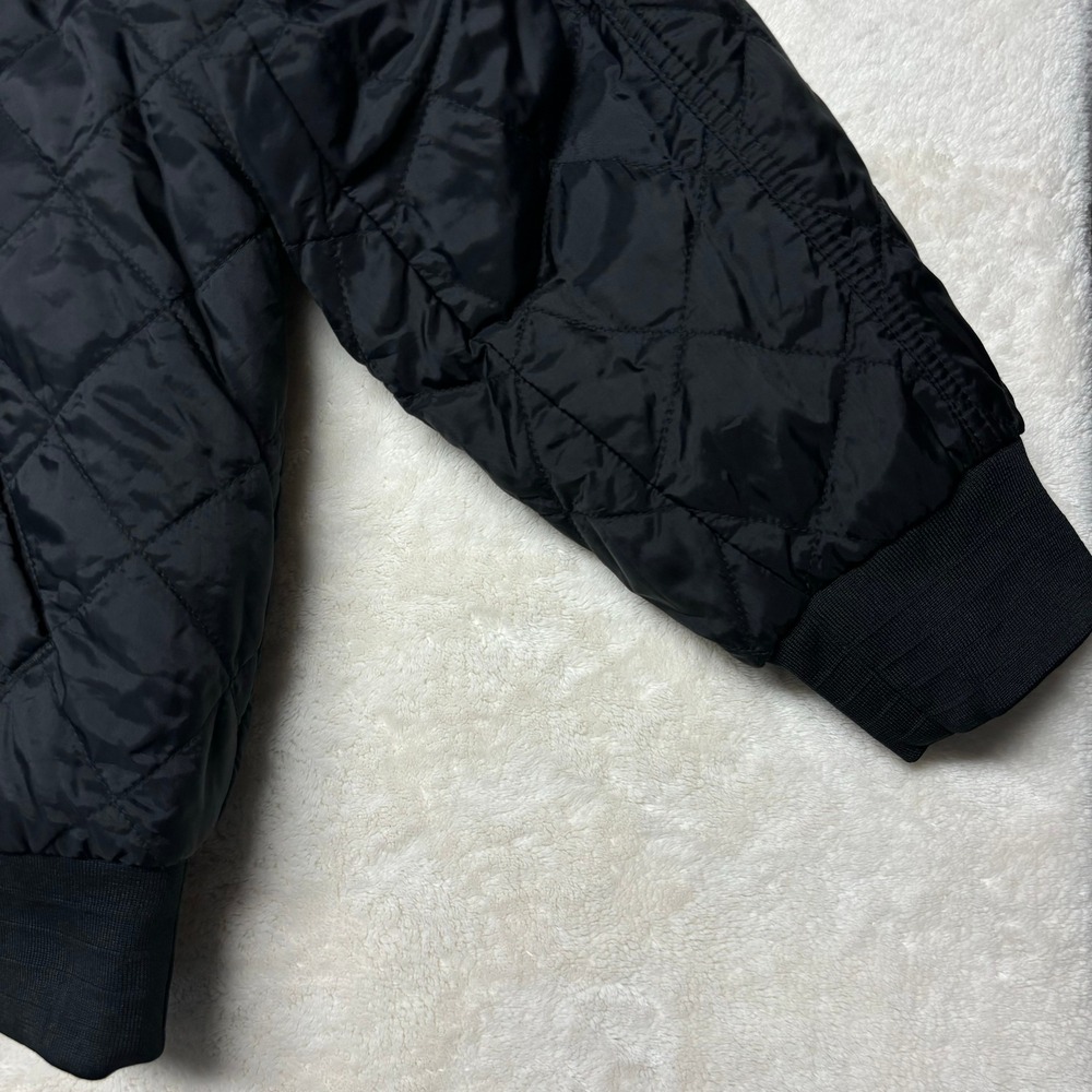Nike Womens Reversible Varsity Bomber Jacket Size 1X Black Quilted FB3206-010 - Picture 5 of 15